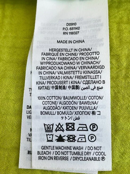 Boden Lime Green Cotton Midi Dress Empire Waist Puff Sleeve 2R - Picture 11 of 12